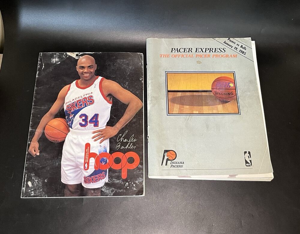 Barkley, Nov 1991 Action Magazine/ Indiana Pacers 1985 Rare Edition NBA Lot Of 2